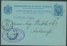 LS87934 Curacao 1896 postal stationery fine postcard used