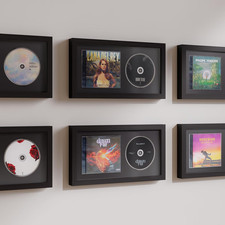 1 Pc CD Display Frame, 14.4" X 7.7" Display Disc and CD Box, Double Groove Signe
