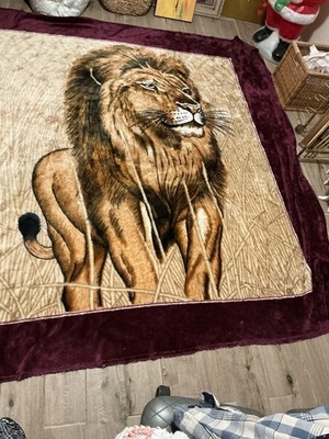 Vintage San Marcos Blanket One Side Blanket Throw 87x87 CM Unmarked Due To Age
