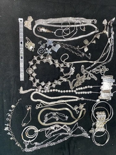 Vintage To Now Assorted Wearable Silvertone Jewelry 925 EIF & CO Art Deco #12