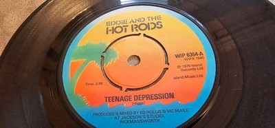 Eddie And The Hot Rods, Teenage Depression, 1976, Shake, WIP 6354, UK, 7''