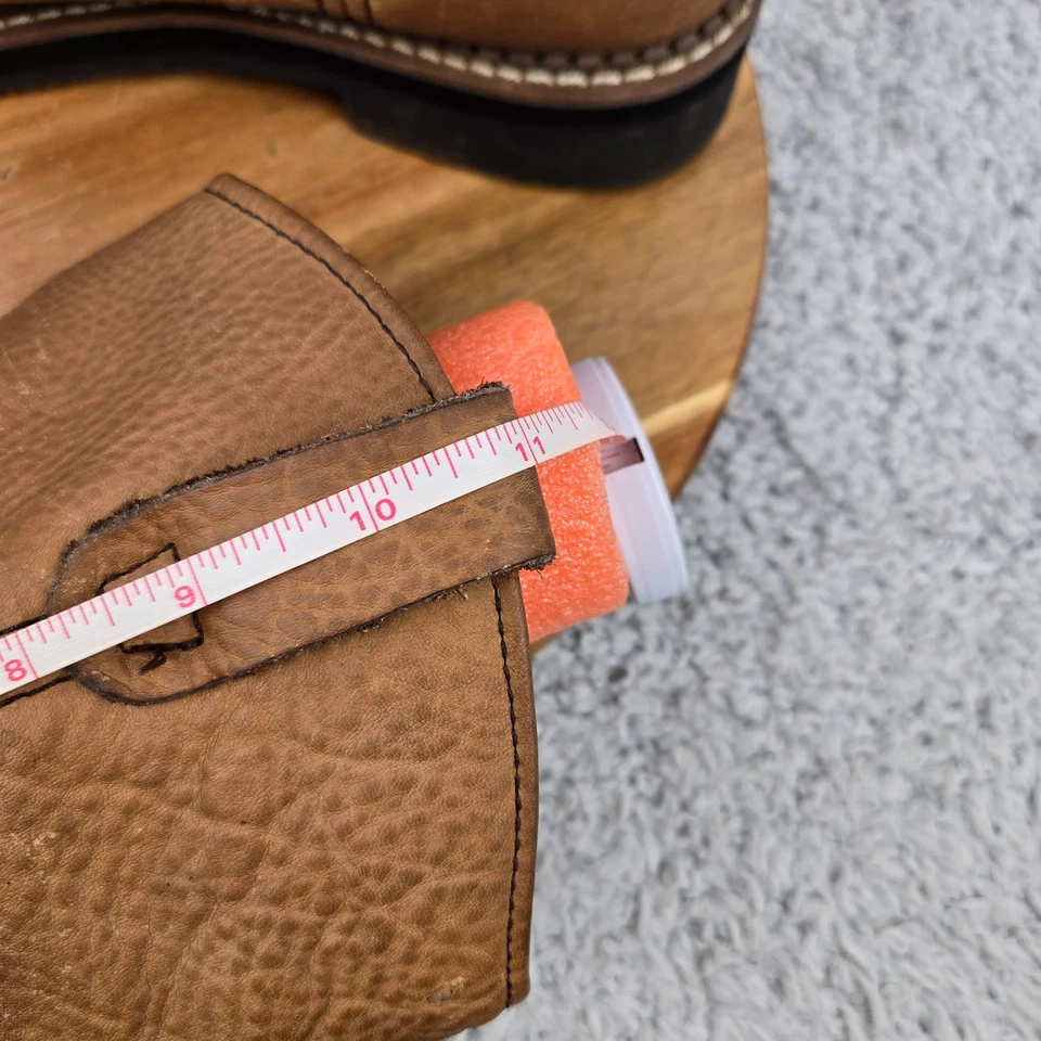 Bota Georgia Para Hombres 9.5M Wellington Cuero Marrón Impermeable Tirar de Trabajo Roper Foto 4 de 4