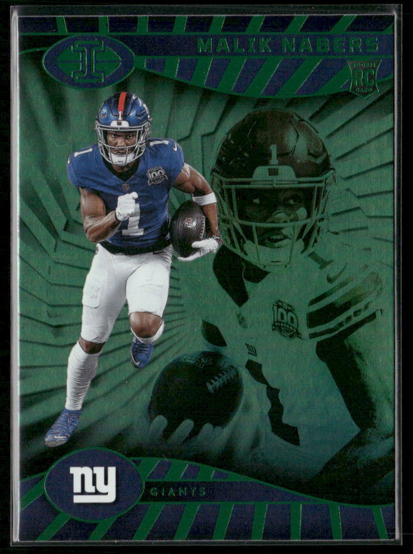 2024 Panini Illusions #66 Malik Nabers Emerald Trophy Collection