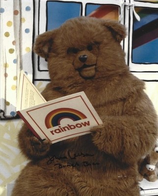 John Leeson persönlich signiertes 10'' x 8'' Foto - Bungle - Regenbogen #23