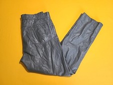 Vintage Reed Sportswear Leather Pants Mens Gray USA Made