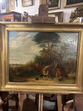 Dipinto Olio Su Tela Antico  Fiammingo