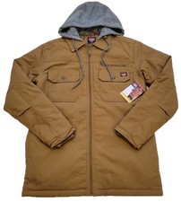 Wrangler Jacket Workwear Canvas Hooded Quilt Lined Black Cotton small