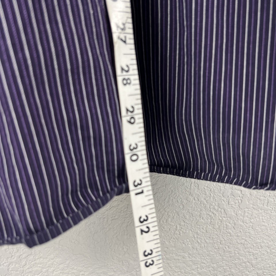 Chemise Femme Apt. 9 Taille L - Manches Longues Cloche, Motif Géométrique Violet - Occasion Très Bon état