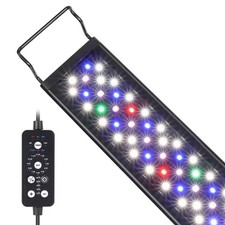 14W LED Aquarium Light for 12-18" Fish Tanks, Timer, Sunrise/Sunset, Adjustable