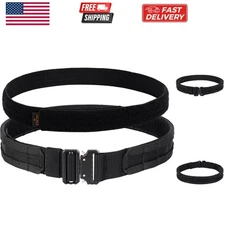 Tactical Gun Belt Molle Battle Belt 1.75" & 1.5" Rigger Heavy Duty Belt