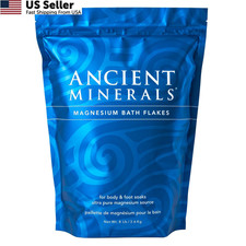 Ancient Minerals Magnesium Bath Flakes   Pure Zechstein 128 Ounce Pack of 1 