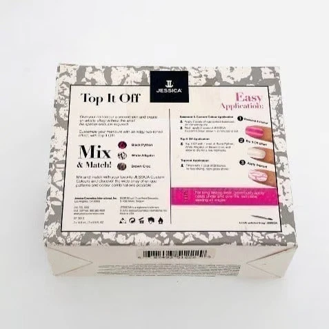 Juego de esmalte de uñas Jessica Top It Off Shatter Crackle 481 dúo de esmalte de uñas nuevo en caja Foto 4 de 4