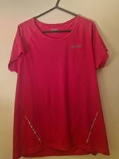 Asics Ladies Running Top Pink Excellent Condition