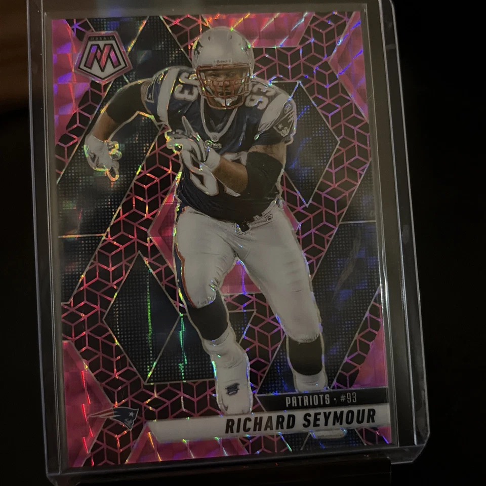 2025 Mosaic Football Neon Pink Spectris FOTL /13 Richard Seymour NE SSP Prizm - Image 2 of 4