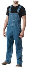 Big Smith Men's Stonewashed Bib Overall 44W x 32L