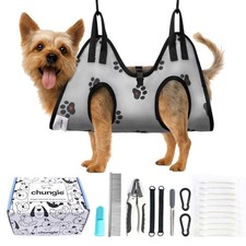 Dog Grooming Hammock for Cats Pet Restraint for Nail Trimming with Pet Nail Clip