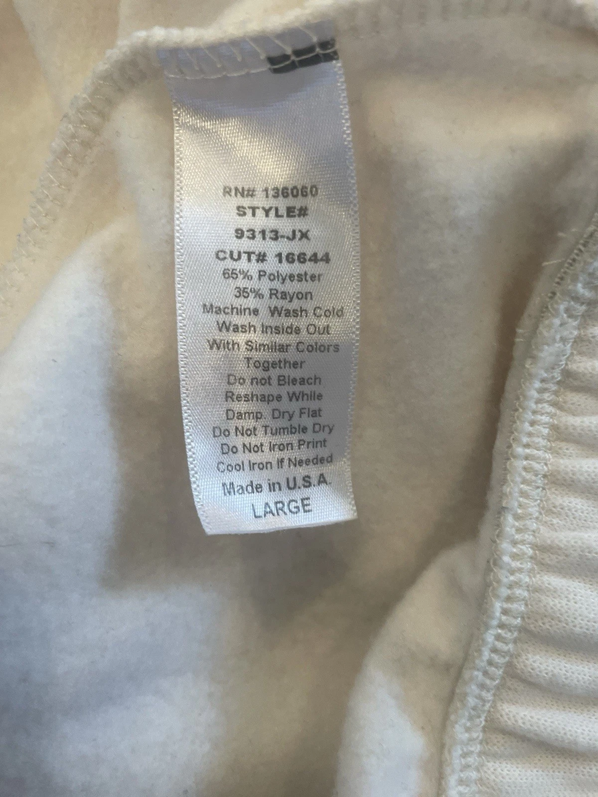 OFF WHITE Felpa con cappuccio manica lunga oversize Project Social T Cream taglia Large