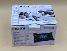 HDMI Splitter 1x2 UHD 4Kx2K 3D New.