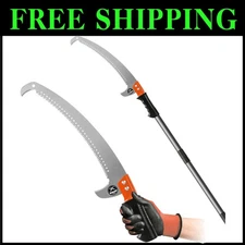 High Reach Adjustable Pole Saw with Sharp Mn Steel Blade for Pruning Trees