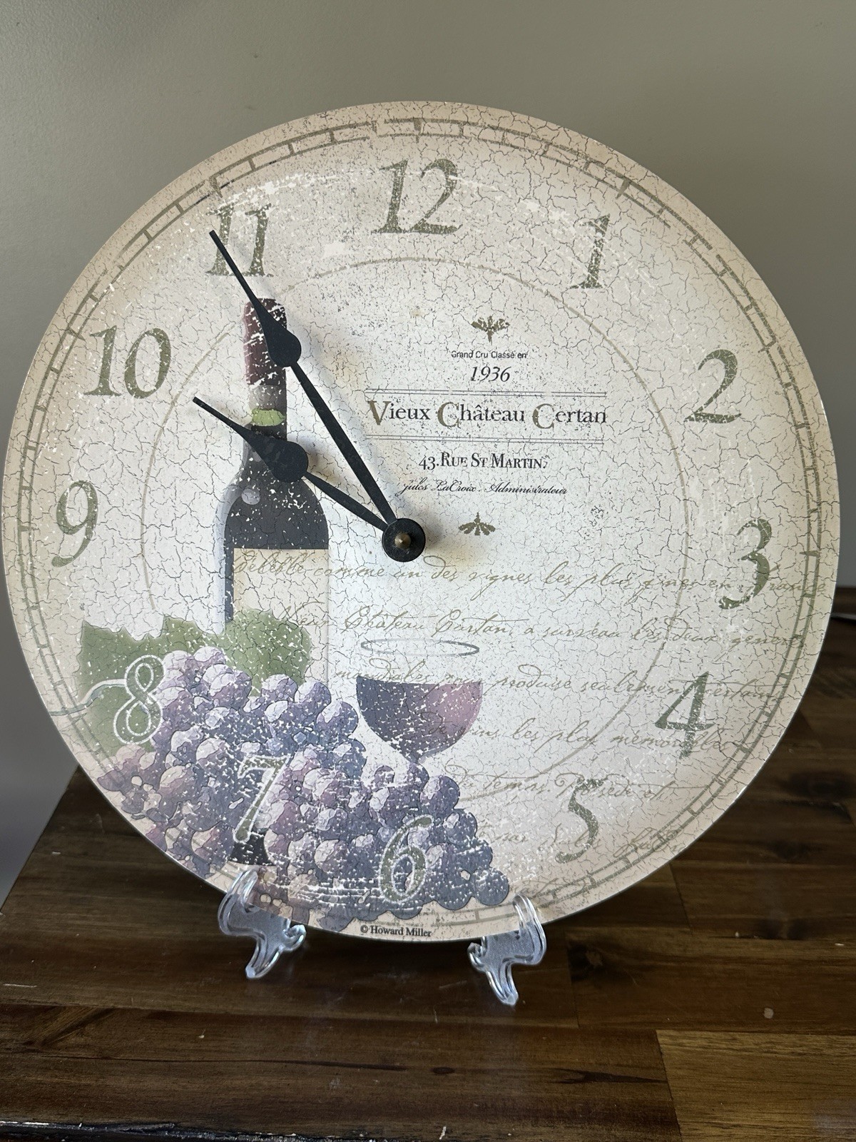 Howard Miller Moment in Time Vieux Chateau Certan II 13” Quartz Wall Clock
