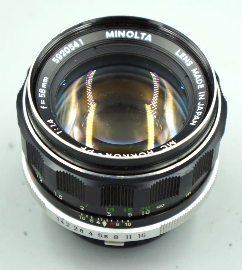 アダプター付き！ミノルタ Auto Rokkor PF 58mm F1.4 Minolta Rokkor PF 58mm Focal f/1.4 Camera Lenses for sale | eBay