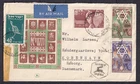 w2258/ Israel uprated New Year Airmail FDC Cover t/Søborg Denmark 1950