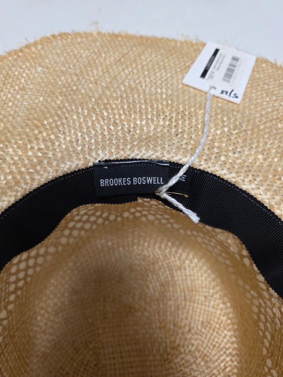 New $187 Brookes Boswell STRAW Optimo Diamond Weave Panama Hat