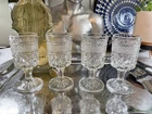 (4)  Vintage Anchor Hocking Wexford Cordial Sherry Liqueur Stem Glasses 2oz 4.5”