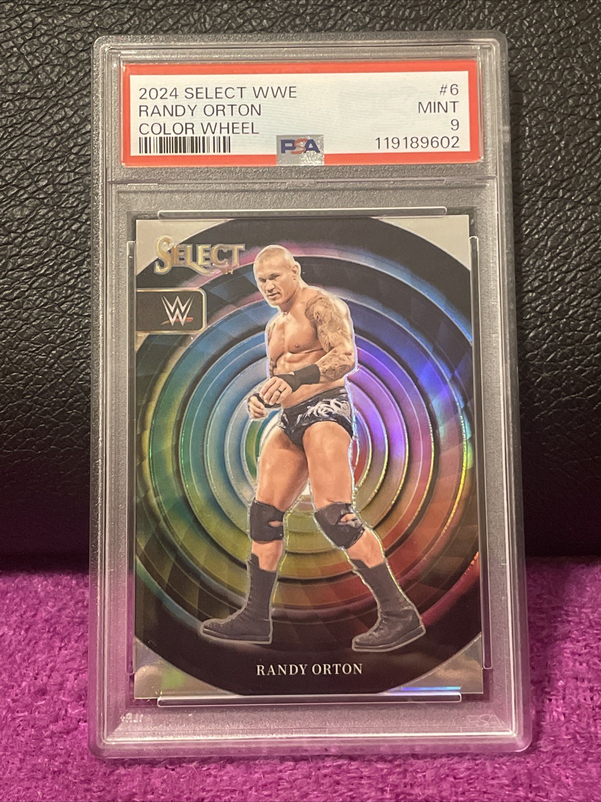 2024 PANINI SELECT WWE COLOR WHEEL RANDY ORTON #6 SSP CASE HIT PSA 9 MINT