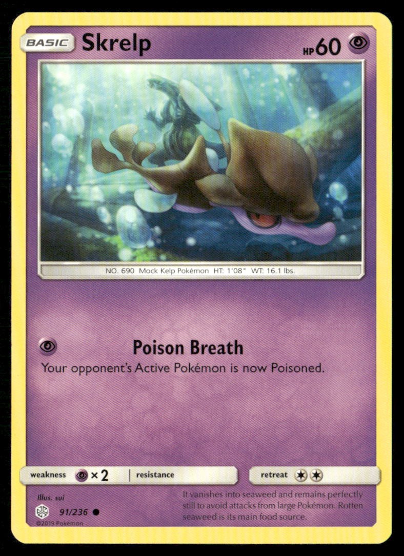 Skrelp 91/236 Common Cosmic Eclipse Pokemon Lightly Played