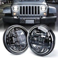 Xprite 7" LED Round Headlights Compatible with 1997-2018 Jeep Wrangler JK JKU LJ