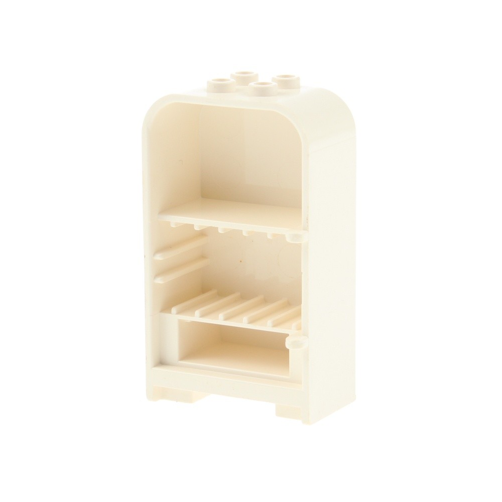 1x lego Fabuland Furniture Refrigerator Case 3x4 Cream White Kitchen House 3646