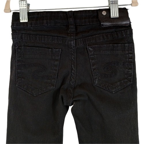 Silver Jeans Co Little Girls Black Sasha Slim Straight Denim Jeans Size 4 - Picture 6 of 9