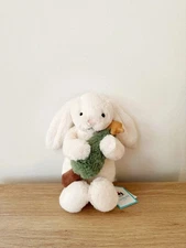 Jellycat Bashful Bunny with Christmas Tree W/dust bag 100%Authentic NWT