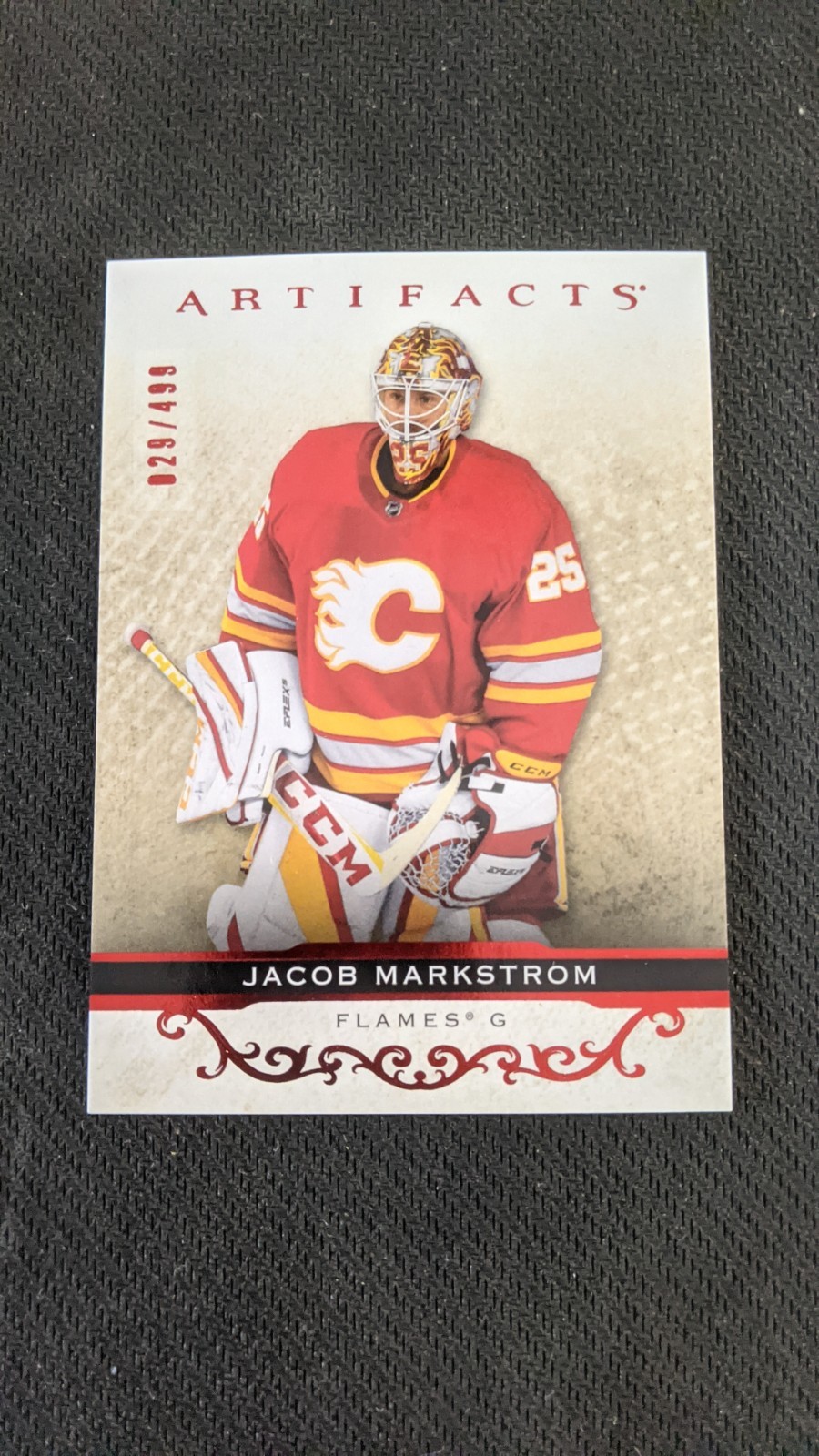 2021-22 Upper Deck Artifacts JACOB MARKSTROM #46 29/499 RUBY RED