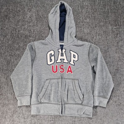 GAP Kinder Hoodie Jungen Alter 6-7 Jahre P2P 16 Zoll grau USA