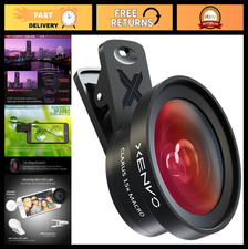 Macro Wide Angle Lens Kit for iPhone Android, LED Light Travel Case