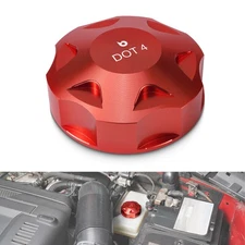 Brake Fluid Reservoir Tank Cover Cap Red For VW For Golf MK5 MK6 2005-2014