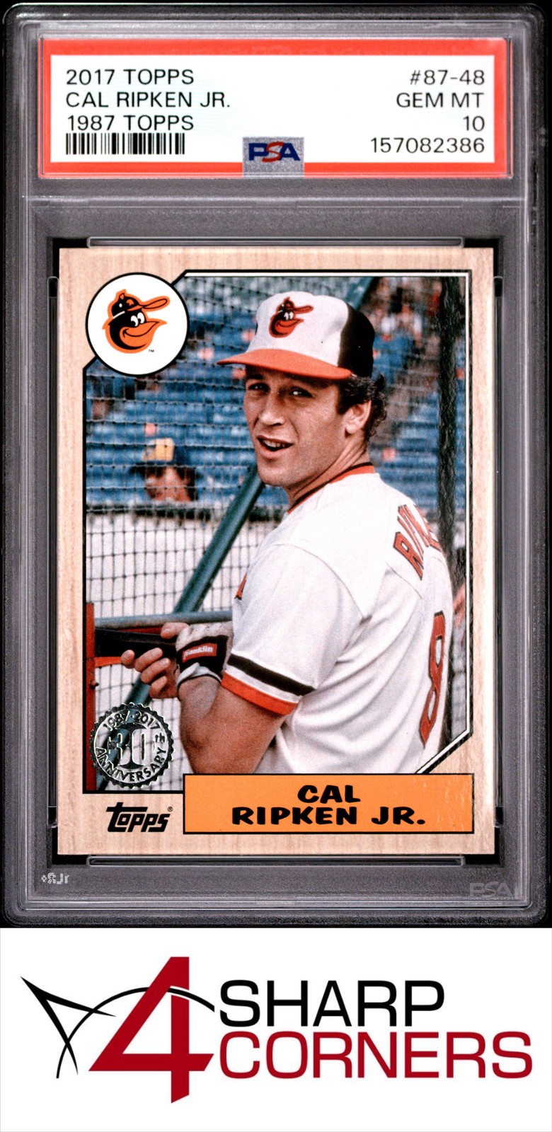 2017 TOPPS 1987 TOPPS #87-48 CAL RIPKEN JR. HOF PSA 10