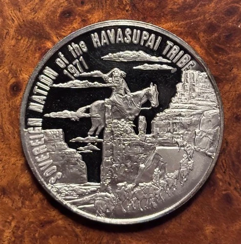 1 Ounce .999 Fine Silver Round: 1971 “Sovereign Nation of the Havasupai Tribe”