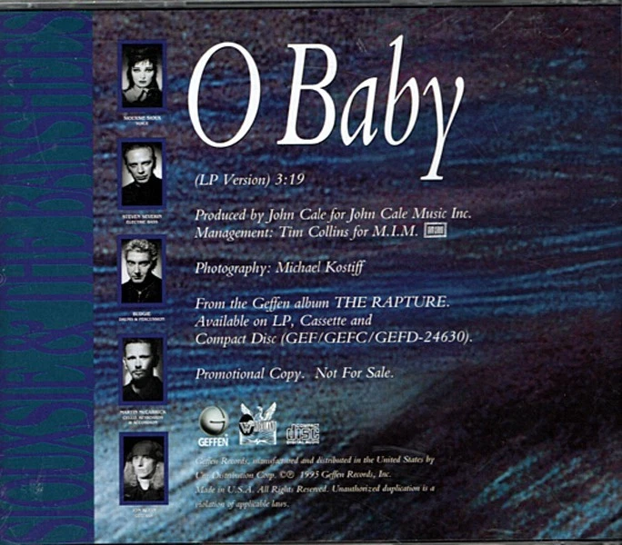 O Baby - Single ~ Siouxsie & The Banshees ~ Rock ~ CD ~ Used VG Foto 2 de 2