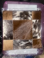 Cowhide Pillow Cushion Cover 16" x 16" - New  Beautiful - Item 901
