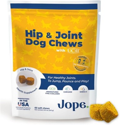 Jope Hip and Joint Dog Chews with UC-II  Collagen - More Effective Than Gluco...