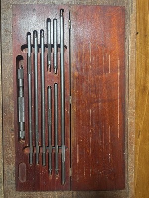 Brown & Sharpe No. 262 Inside Micrometer 8''-35'' with Wooden Case - .0001 Res