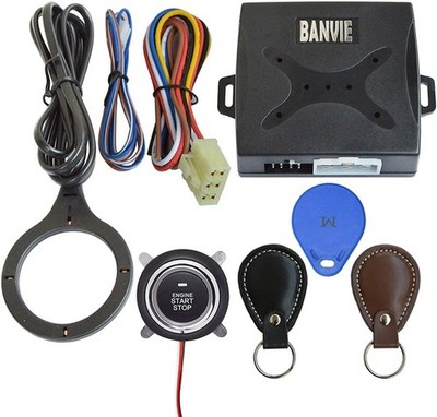 BANVIE Car RFID Push to Start Ignition Kit, Keyless Go Engine Start Stop Button