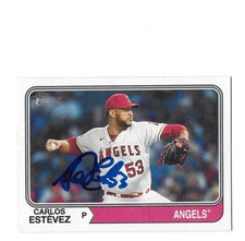 2023 HERITAGE CARLOS ESTEVEZ ROYALS ANGELS AUTOGRAPHED SIGNED BASEBALL CARD SP