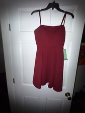 womens red dress with lace back
