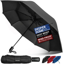 Vented Travel Umbrella Strong Compact Windproof Umbrella Top Pick by Wirecut