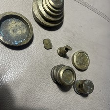 Vintage Brass Scale Weights Joblot Various Sizes Weights