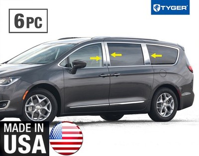 TYGER For 2017-2020 Chrysler Pacifica 6PC Chrome Stainless Steel Pillar Post